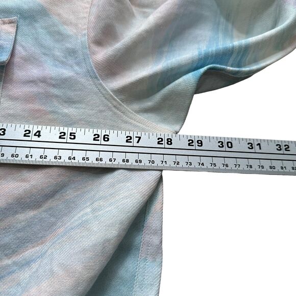 Li-Ning Love Wade Logo Shirt Men's 2XL XXL Marshmallow Tie Dye Blue Pink Button - Picture 7 of 11